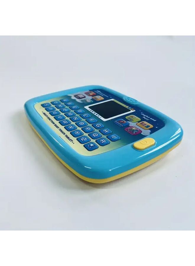 جهاز لوحي إلكتروني أزرق للتعلم مع الأبجدية والأرقام والموسيقى والبيانو والألعاب والكاميرا والميكروفون - Image 3